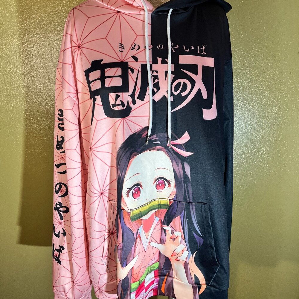 Demon Slayer Nezuko Graphic Cosplay Hoodie with ears